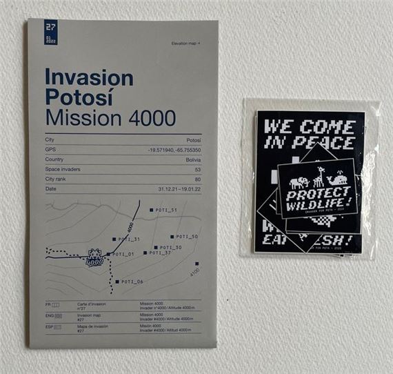 Space Invader | Map Invasion Potosi and twelve stickers We come in