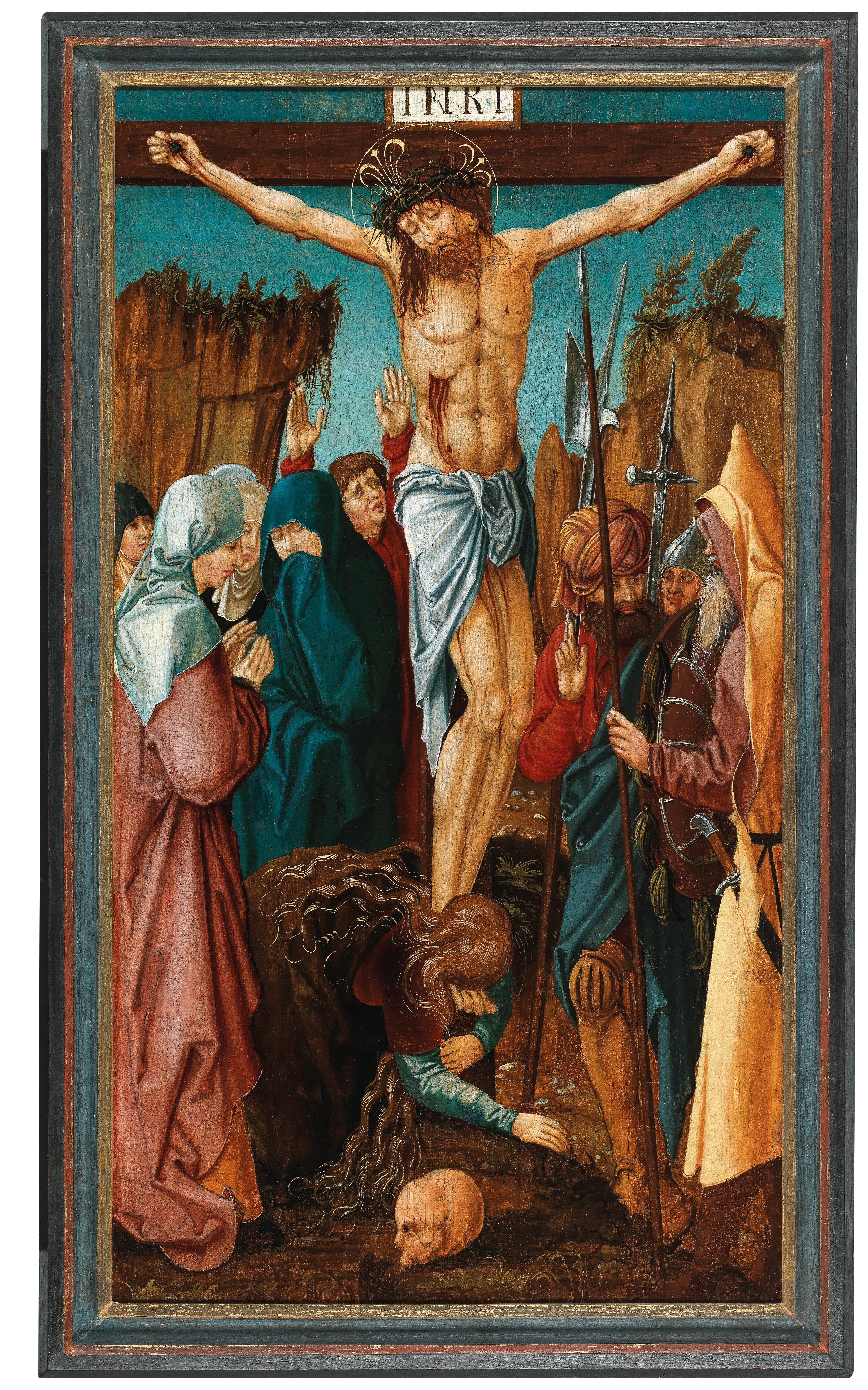 Artwork by Wolf Huber, The Crucifixion, Made of oil on panel