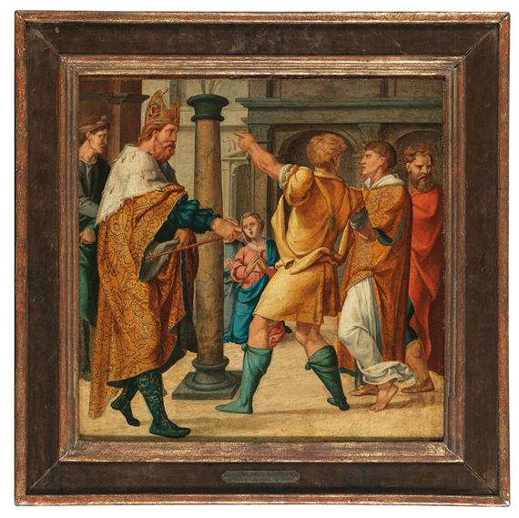 Barthel Bruyn the Elder | Three panels from the Cyriacus Altar: Pope ...