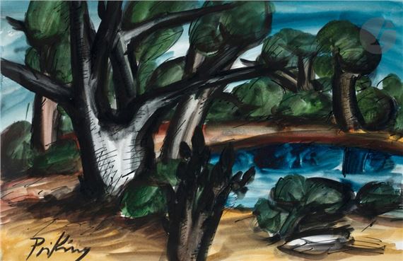 Franz Priking | Paysage à la rivière, 1965 (1965) | MutualArt