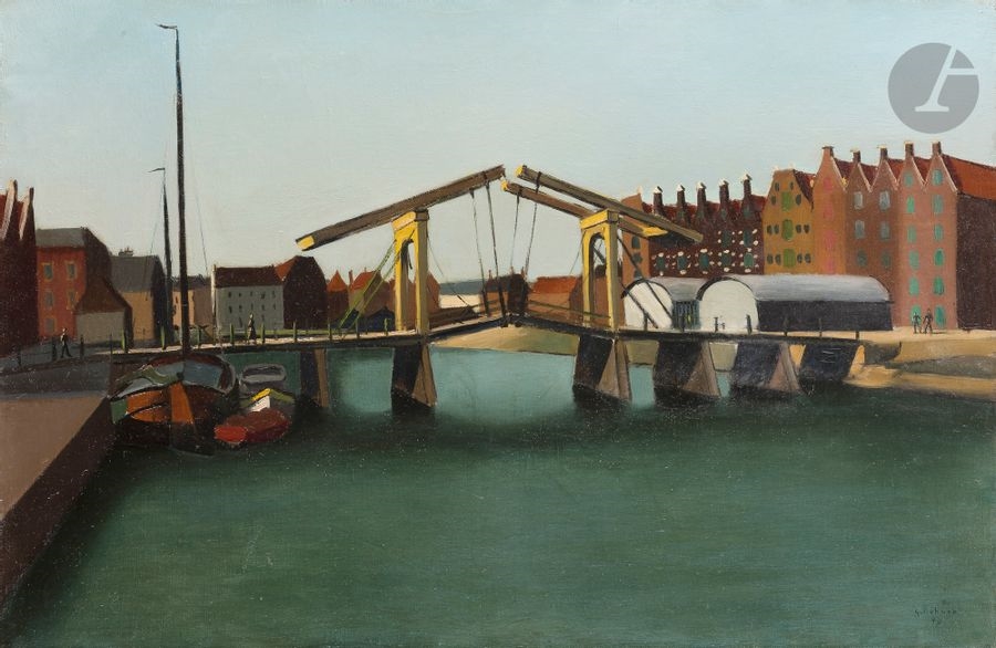 Amsterdam, pont basculant, 1947 by Georges Rohner, 1947