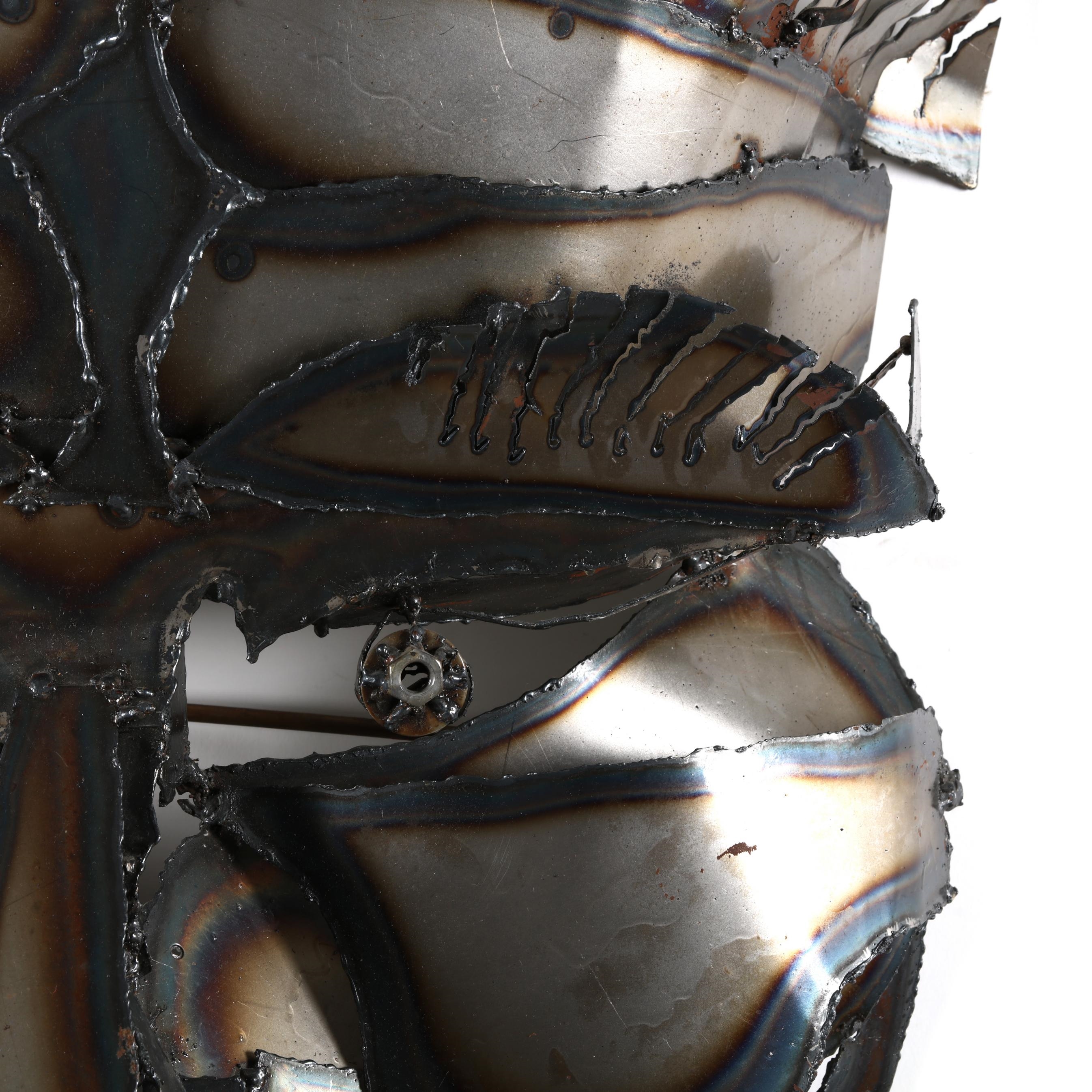 Joel Haas | Large Constructivist Metalwork Figural Mask (1994) | MutualArt