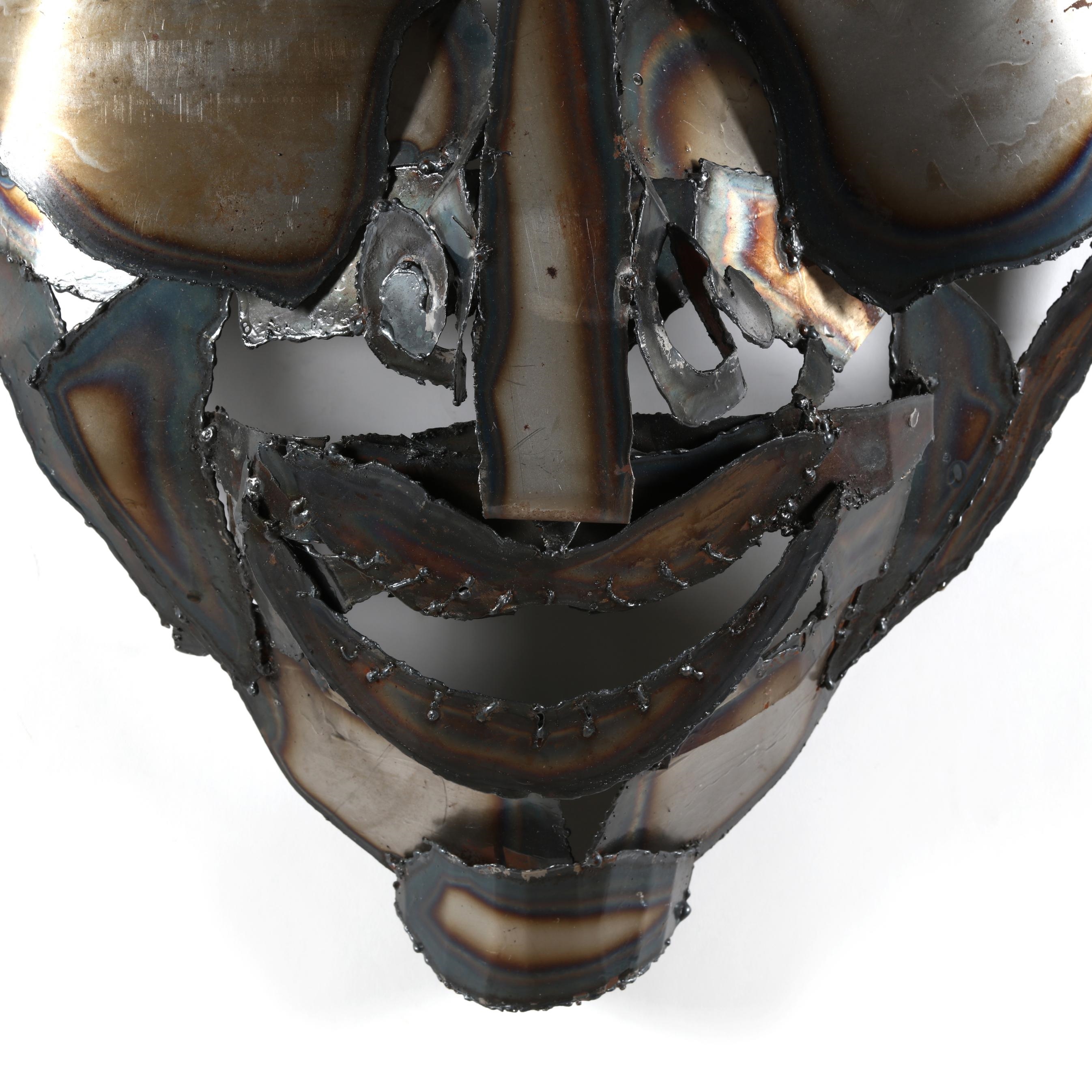 Joel Haas | Large Constructivist Metalwork Figural Mask (1994) | MutualArt