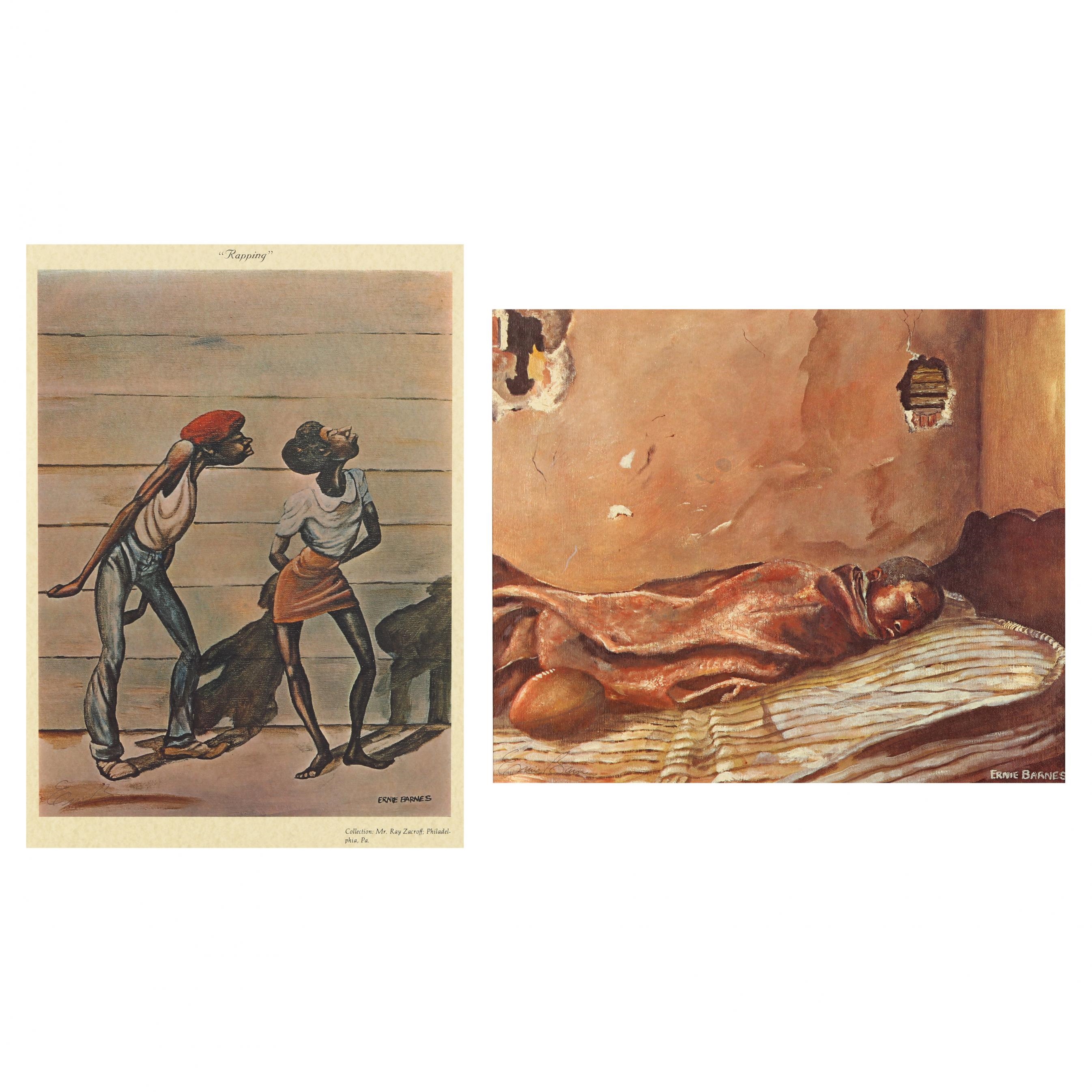 Ernie Barnes Rapping / Dreams (Two Works) (1965) MutualArt