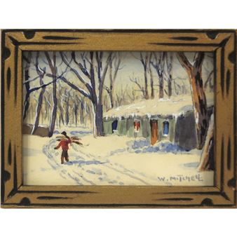 WINTER LIFE IN RURAL MONTREAL, P.Q. - Willard Morse Mitchell