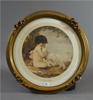 96- SAINT JEAN ''Tondo'' Framed piece D :... - Lot 96 - Siboni - Saint - Jean