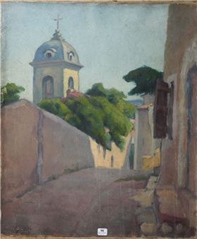 98- André GRANCHET ''The village church''... - Lot 98 - Siboni - André Granchet