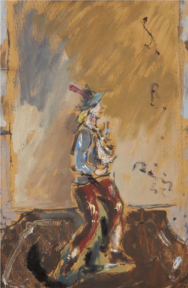 Statuina raffigurante uno zampognaro. by Filippo de Pisis, 1943