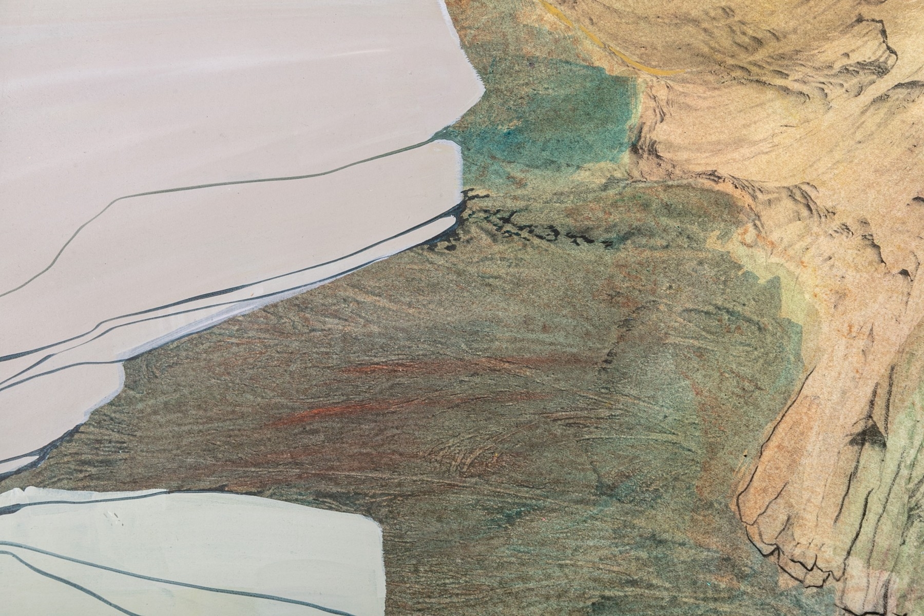 Artwork by Alisa Meyer, Hawk In Flight, Made of paint on paper