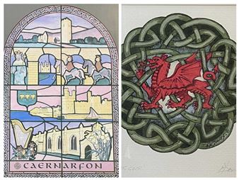 MIKE DAVIES print - 'Y Ddraig Goch' - Mike Davis