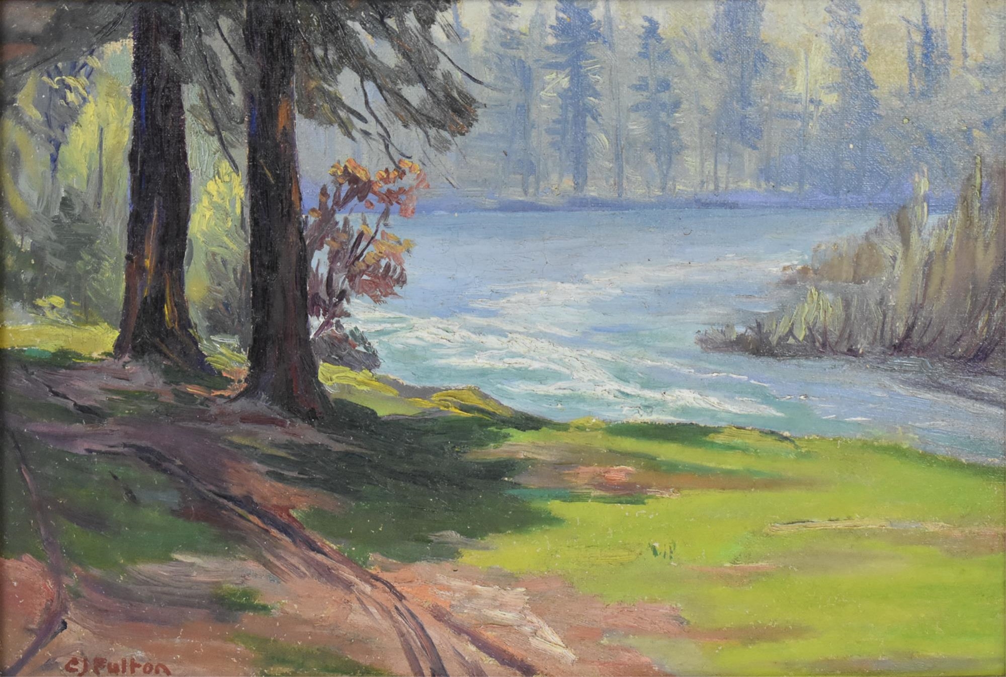 Cyrus James Fulton | CYRUS JAMES FULTON RIVERSIDE LANDSCAPE | MutualArt
