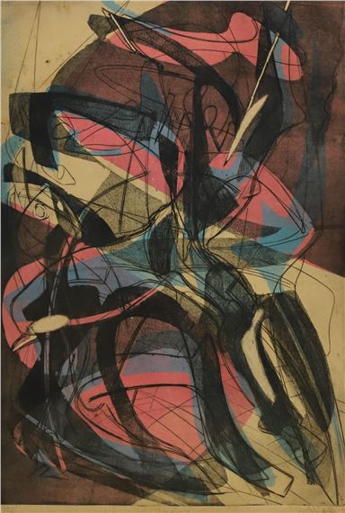 Warriors by Stanley William Hayter, dated 1953