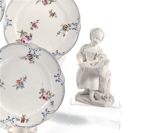 Grand Biscuit Porcelaine Locré Russinger - Dépose Du Carquois - 1773-1785 - Statue Ancienne
