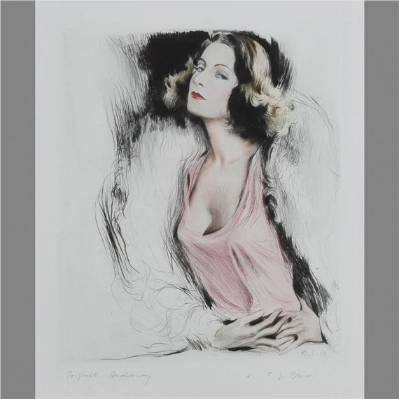 Portrait of the film actress Greta Garbo by Carl Josef Bauer