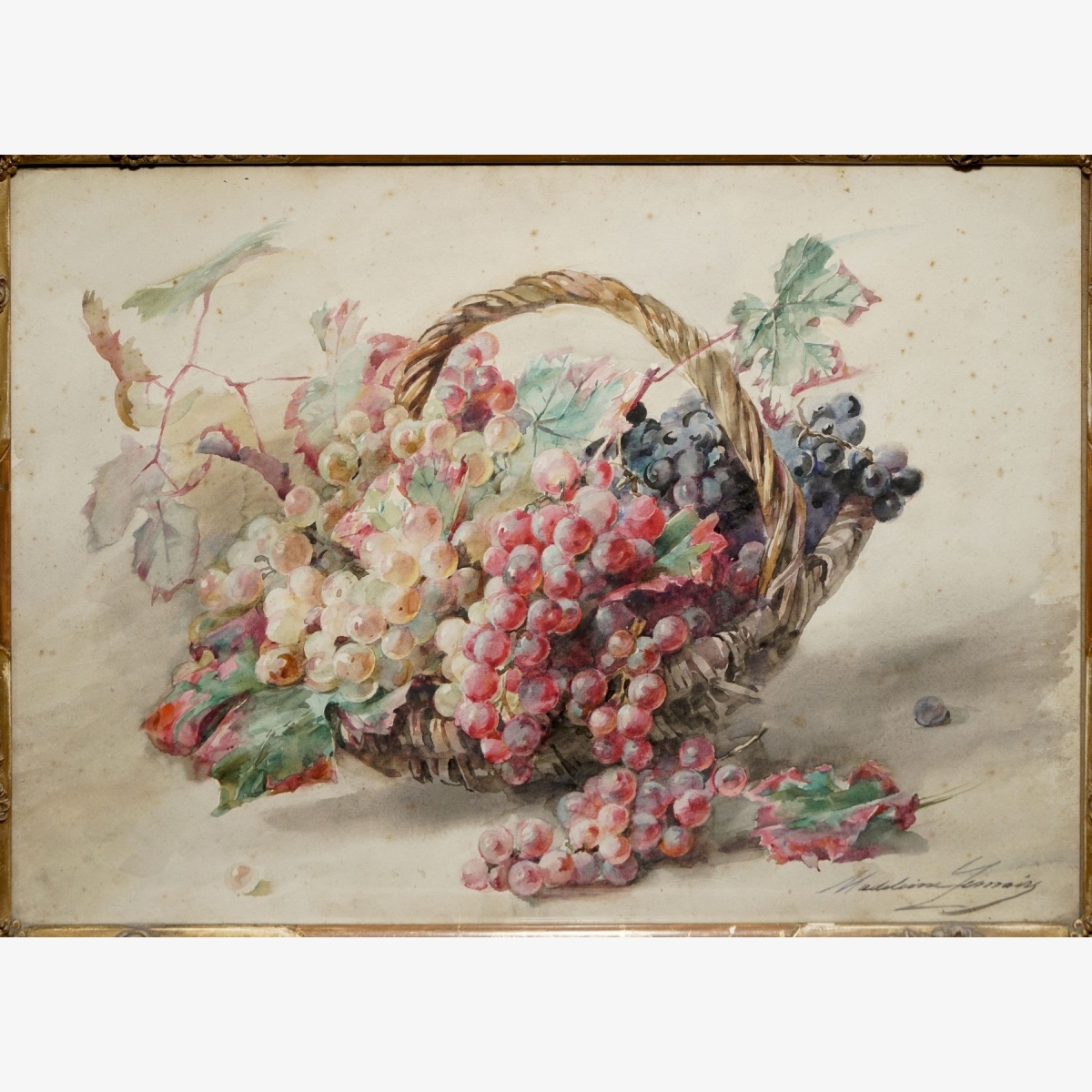 Madeleine Lemaire | Corbeille de raisins | MutualArt
