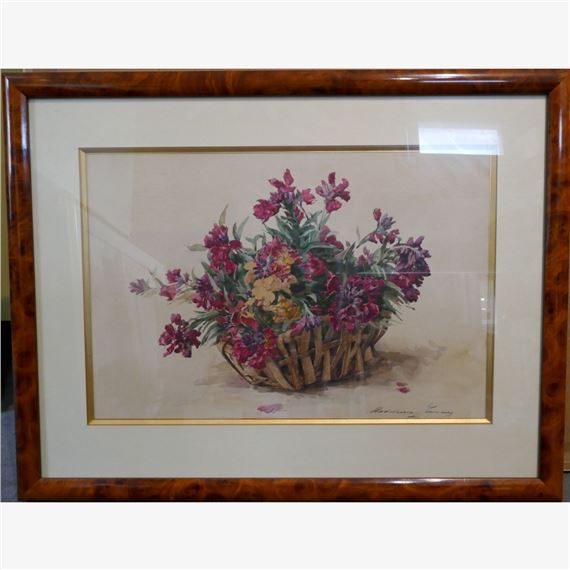 Mini kit photo Crewel vintage 1975 avec cadre, bol de fleurs 928 h