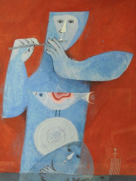 Carte Postale Artistique AK - Le Joueur De Flûte (sculpture) - Kunstkarte