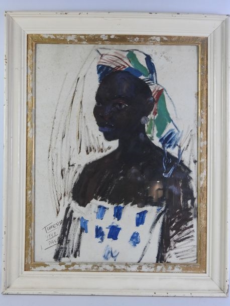 Artwork by Wilson Tibério, Portrait d'africaine