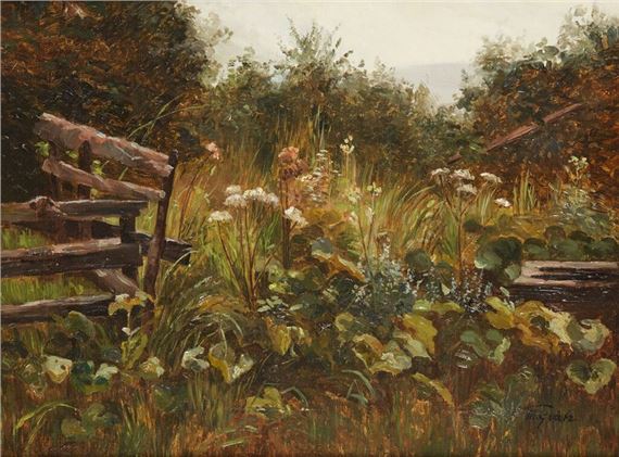 Oil on canvas by Theodor Grätz