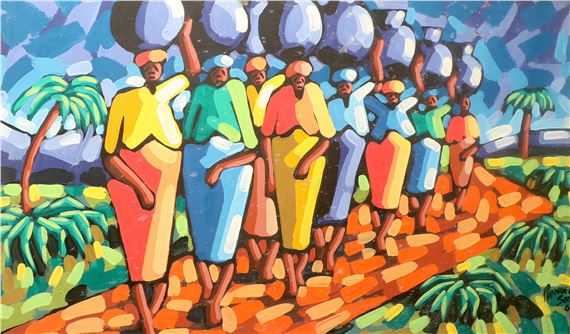 EIGHT LADIES WALKING TOGETHER by Phanuel Soza