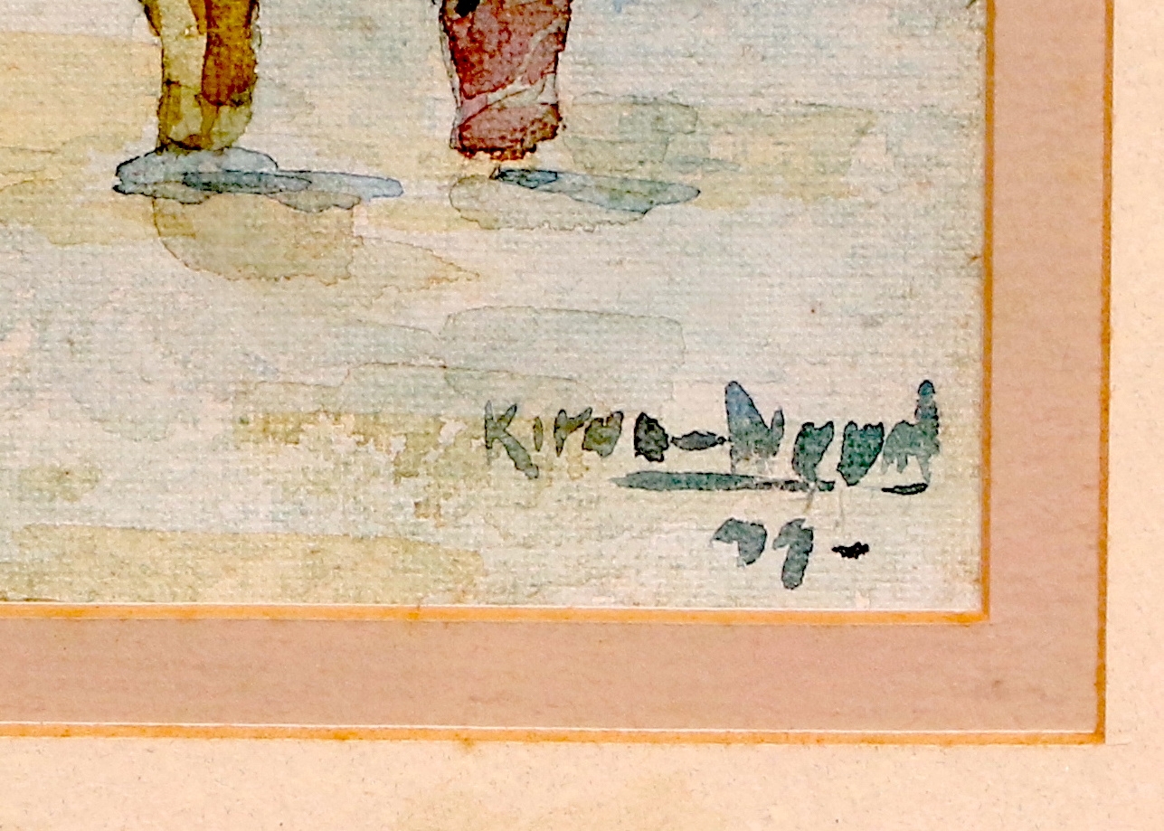 Artwork by Kuran Hada, NEPALESE STREET SCENES, Made of watercolour on paper