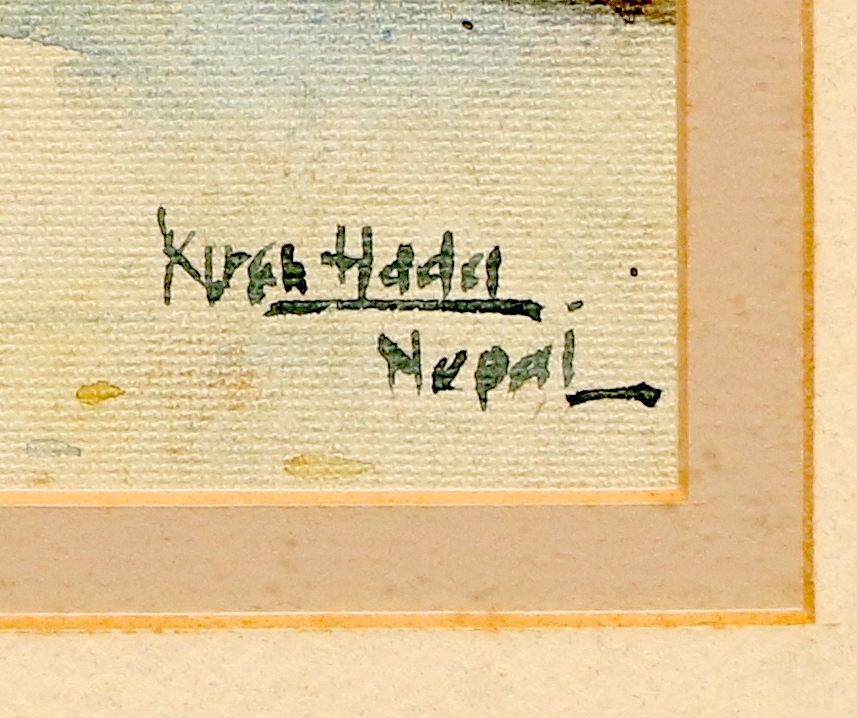 Artwork by Kuran Hada, NEPALESE STREET SCENES, Made of watercolour on paper