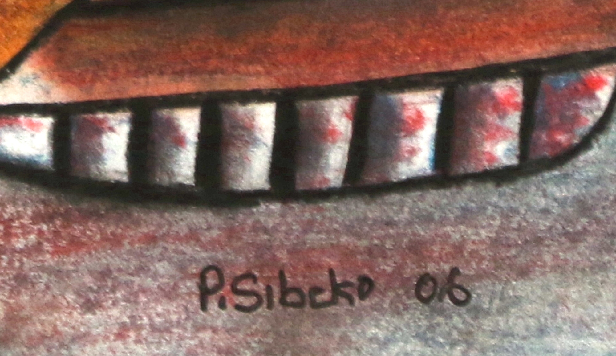 Artwork by Peter Sibeko, ACORDIAN PLAYERS, Made of mixed media on paper