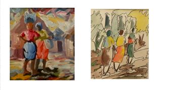 FIGURES CARRYING WATER - Phanuel Soza