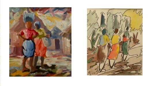 FIGURES CARRYING WATER - Phanuel Soza