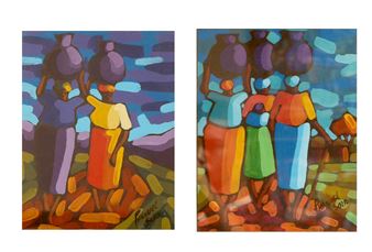 LADIES CARRYING PURPLE PARCELS - Phanuel Soza
