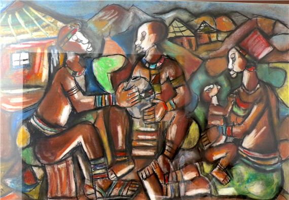 NDEBELE FAMILY SCENE