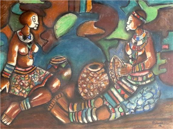 NDEBELE WOMAN CONVERSING
