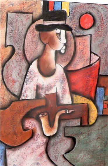 ABSTRACTED MAN IN A HAT