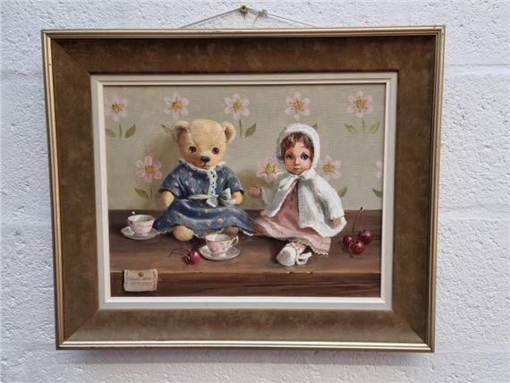 デボラ・ジョーンズ テディベア 額絵 テディベア額絵 デボラ・ジョーンズ Childhood treasures テディベア