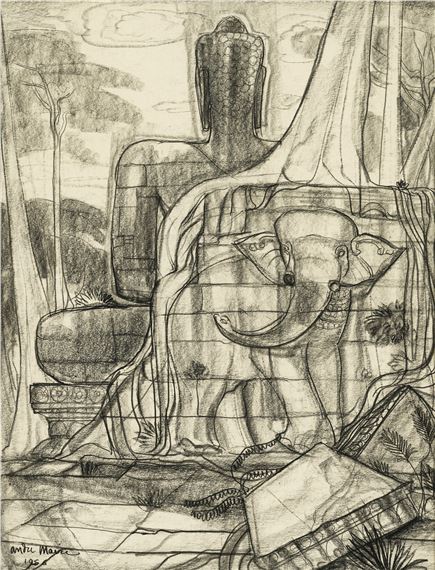 Le Bouddha de Tra-Kieu (The Tra Kieu Buddha) by André Maire, Executed in 1956