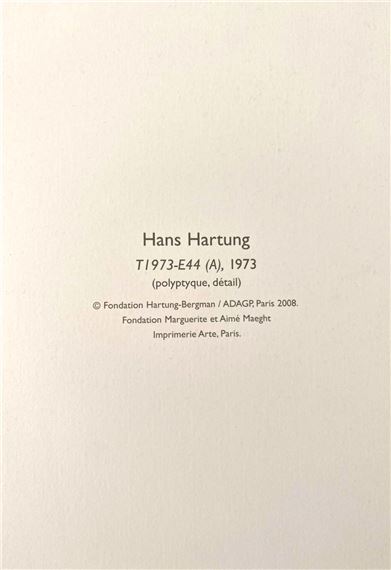 T1973-E44（ハンス アルトゥング）ギャラリー アートポスター Hans Hartung | T1973-E44 | MutualArt