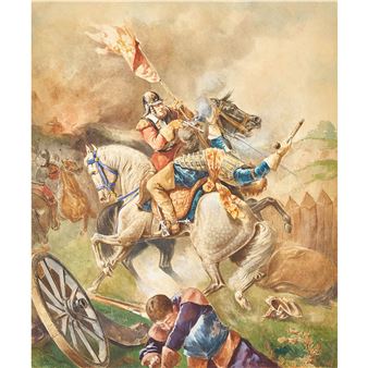 Episode from Cromwell's battles fight - Criston Adolf Fesch