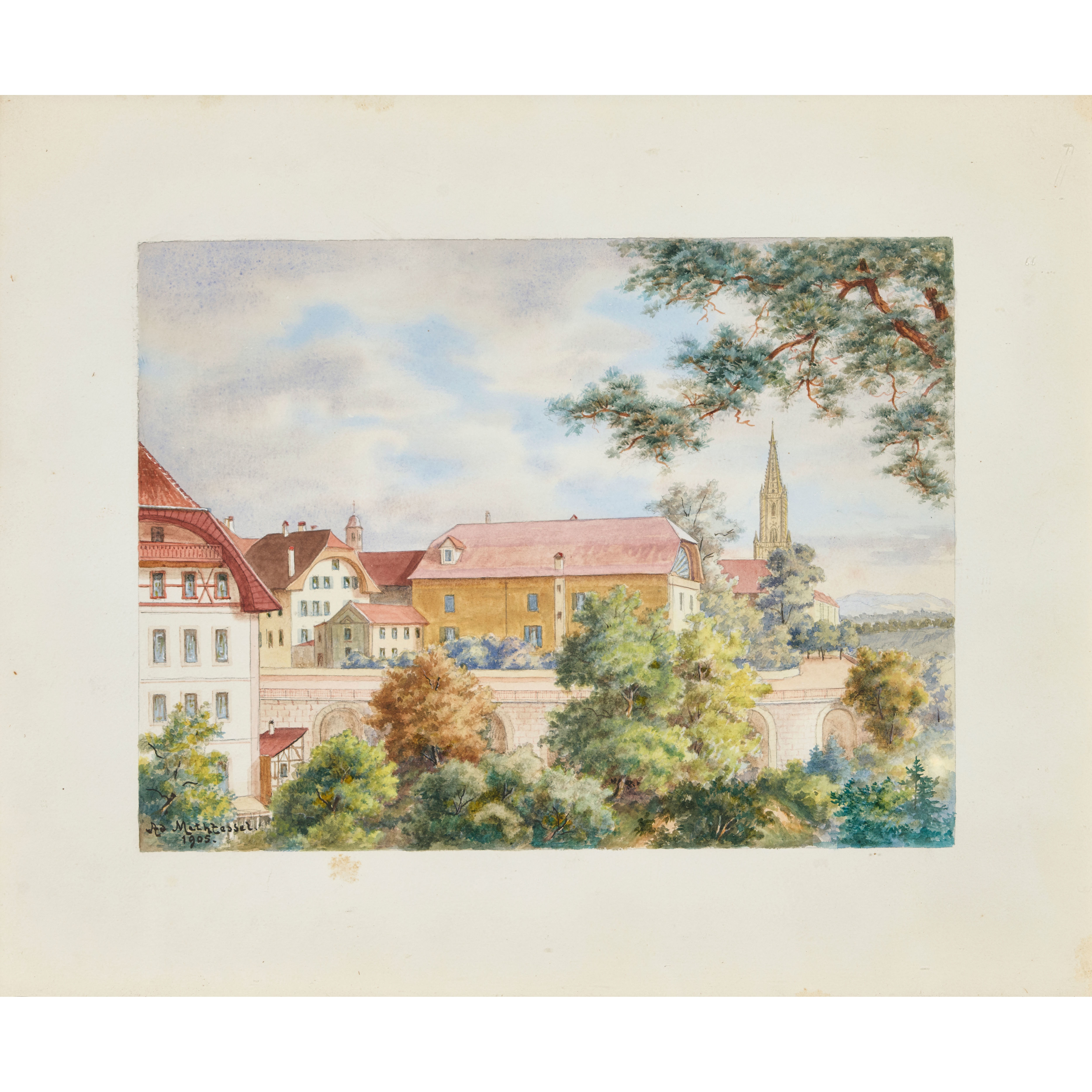 Ansicht von Bern mit dem Münster - Adolfo Methfessel