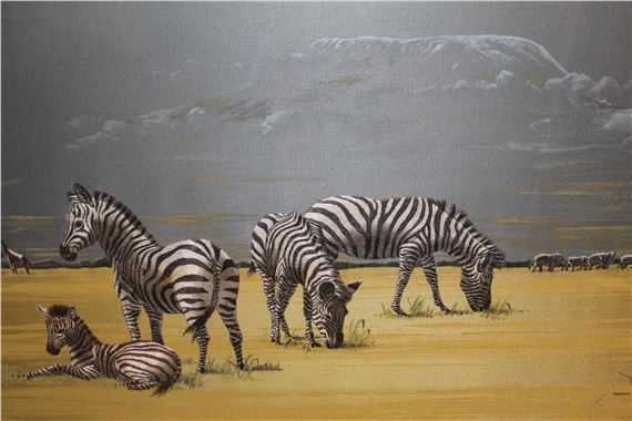 zebra in a landscape - Judith Rodker