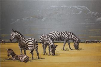 zebra in a landscape - Judith Rodker