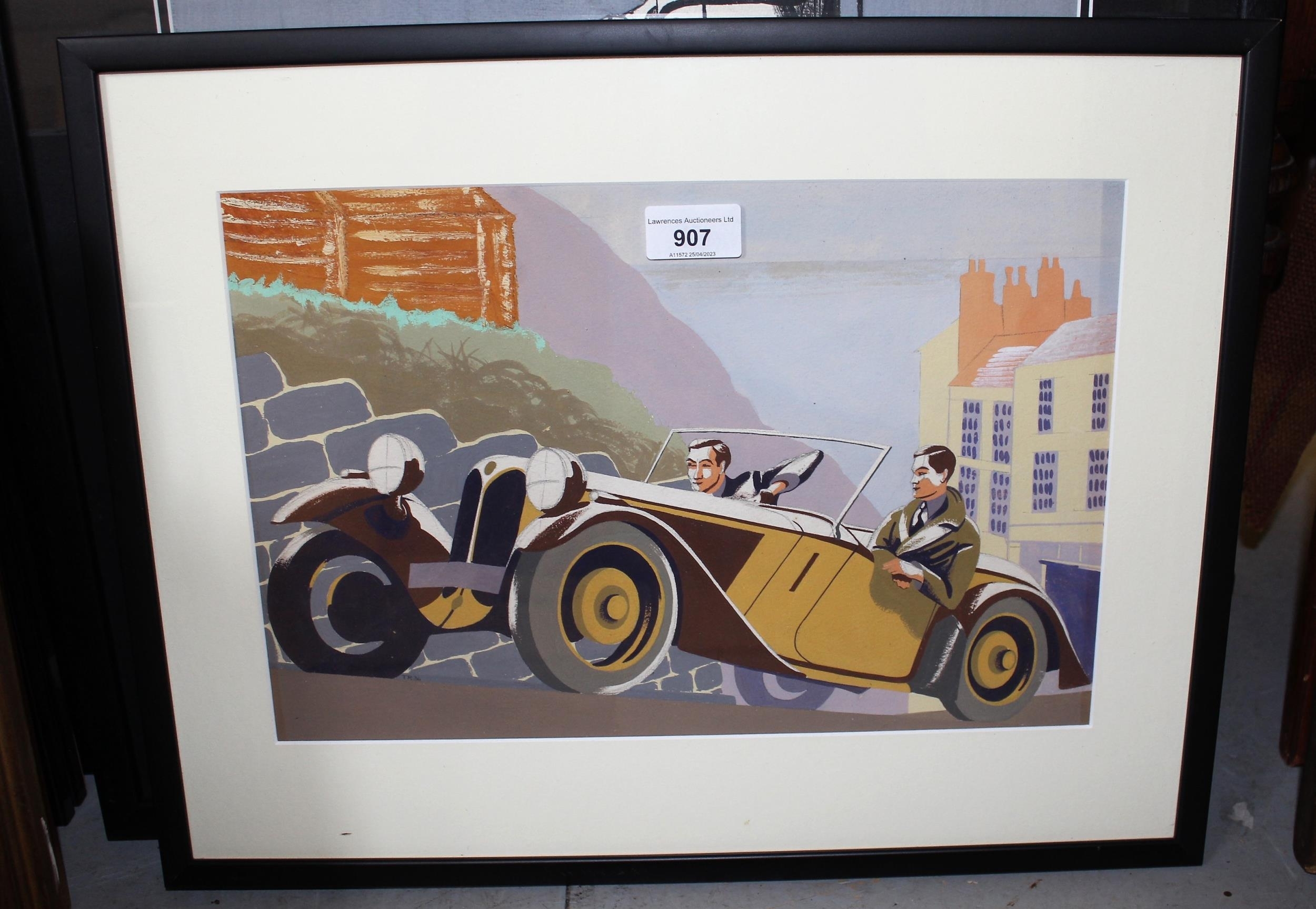 Thomas Rutter | study of an open top car | MutualArt