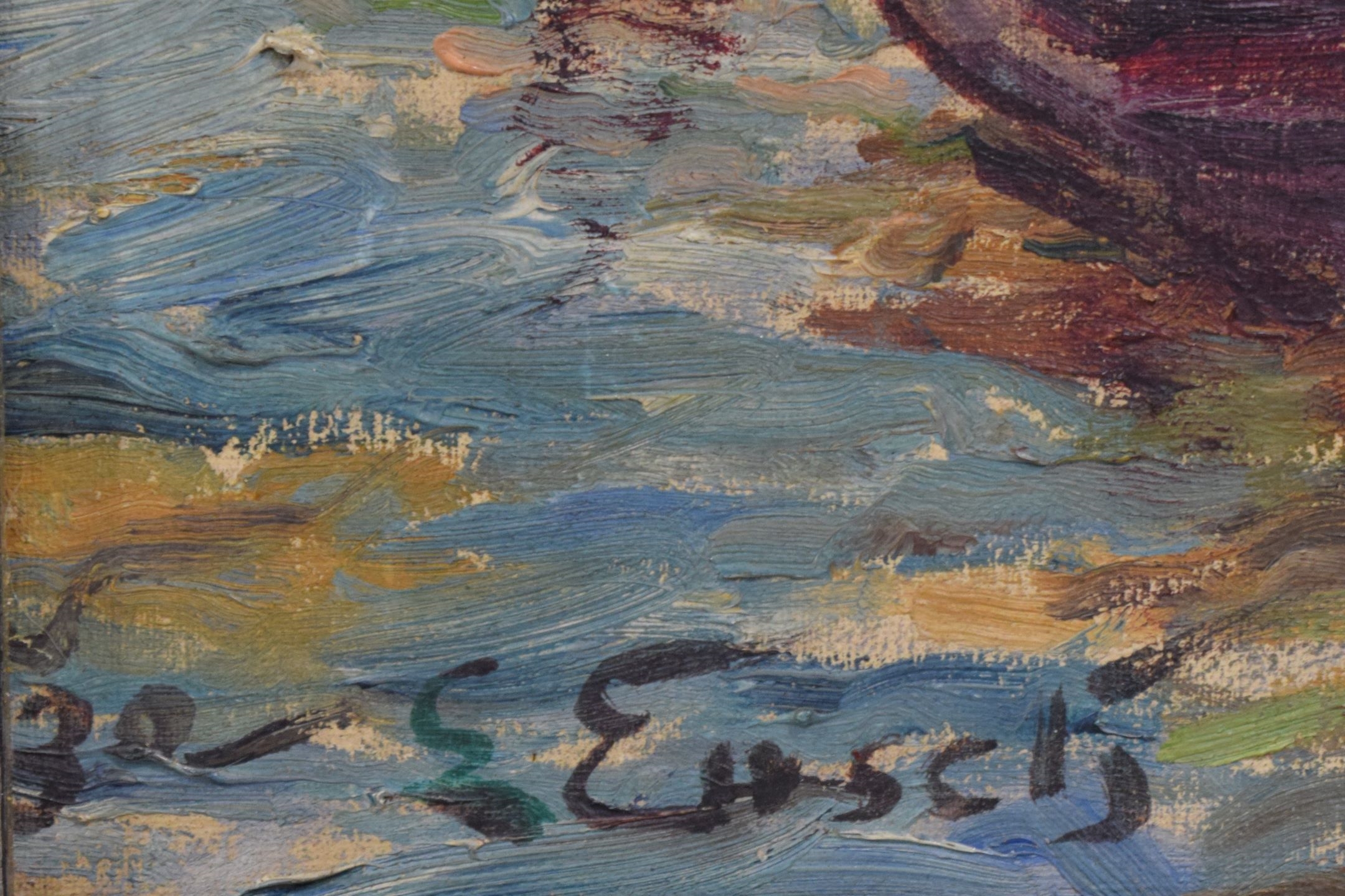 Charles Louis Signoret | fishing village (1930) | MutualArt