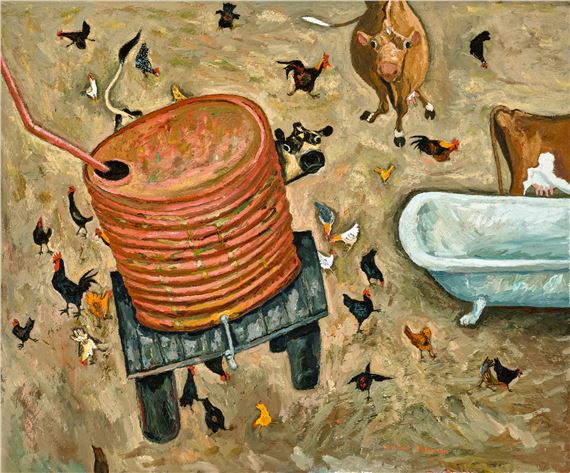 CHOOK YARD WITH BATH-TANK