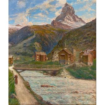 Zermatt mit Matterhorn - Wilhelm Bischoff