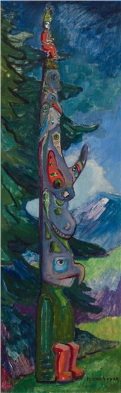 Sitka Totem Pole by Emily Carr, 1912