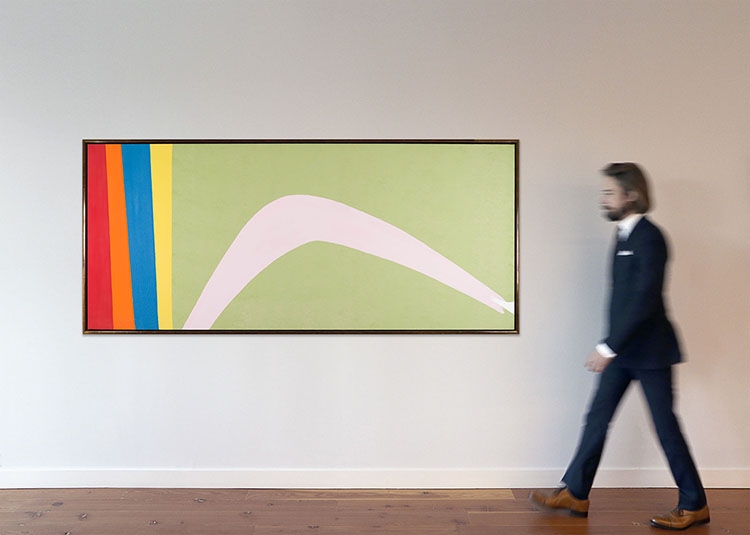 Artwork by Jack Bush, Flip, Made of acrylic on canvas