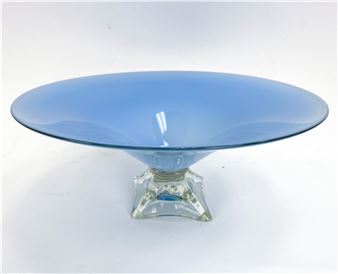 WILLSEA O'BRIEN ART GLASS CENTERPIECE BOWL - Paul Willsea