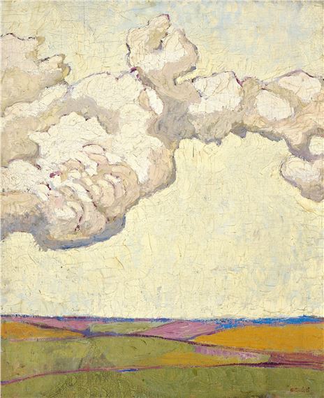 Paysage aux nuages by Gustave Buchet, Painted in 1913