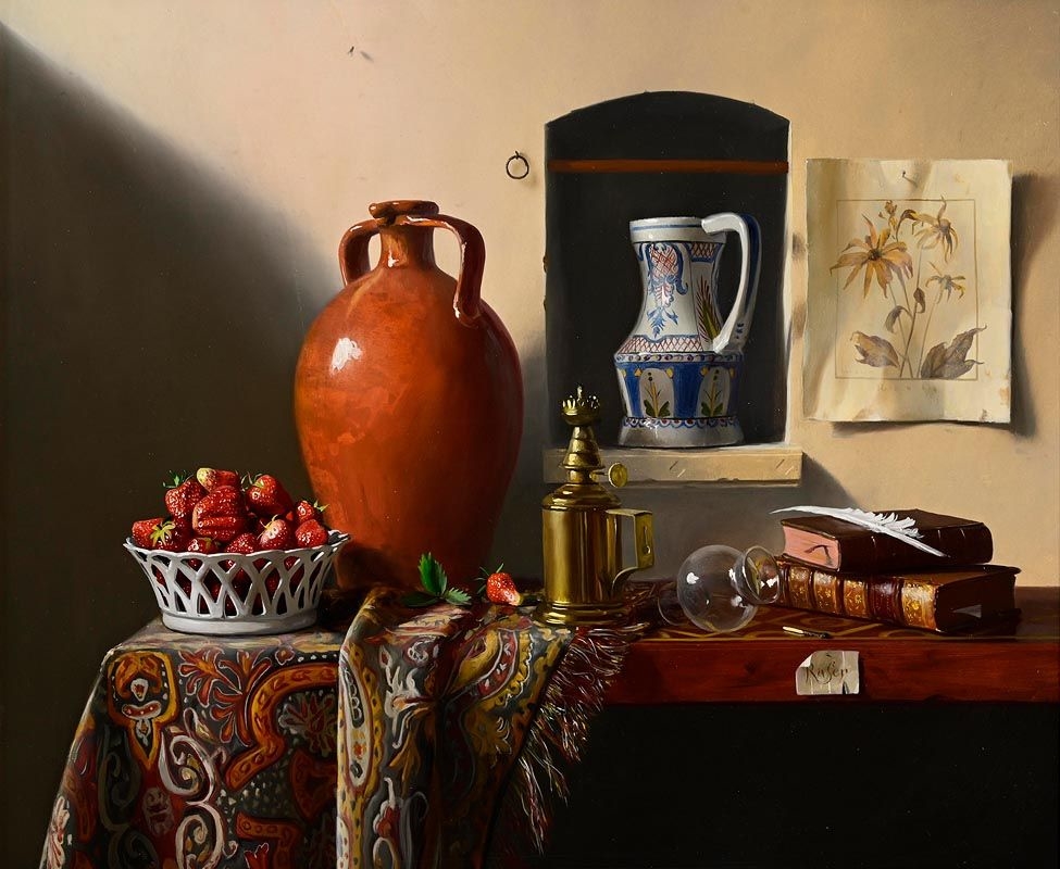 Pierre Raser | Strawberries and Pigeon Lamp | MutualArt