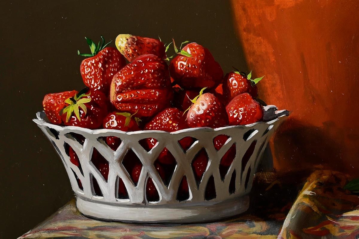 Pierre Raser | Strawberries and Pigeon Lamp | MutualArt